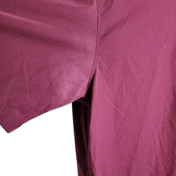 Dixxon Button Up Short Sleeve Performance Bamboo Shirt Mens 3XL Maroon Red - Picture 3 of 9